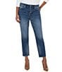 Color:Highland Drive - Image 1 - Non-Skinny High Rise Straight Leg Button Fly Jeans