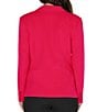 Color:Pink Punch - Image 2 - Notch Collar Long Sleeve Button Front Blazer