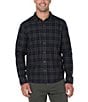 Color:Olive/Navy - Image 1 - Overdyed Plaid Flannel Shirt
