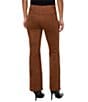 Color:Penny Brown - Image 2 - Pearl Flat Front High Rise Faux Suede Trouser Pants