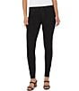 Liverpool Los Angeles Petite Size Stretch Denim Abby Mid-Rise Ankle Skinny Jeans, Color:Black Rinse - Image 1