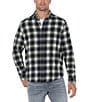 Color:Navy/Green - Image 1 - Plaid Flannel Shirt
