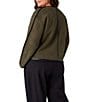 Liverpool Los Angeles Plus Size Faux Suede Collarless Long Sleeve Open Front Jacket - Image 2