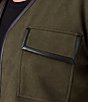 Liverpool Los Angeles Plus Size Faux Suede Collarless Long Sleeve Open Front Jacket - Image 3