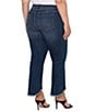 Color:Paseo - Image 2 - Plus Size Hannah Crop Flare Curve Frayed Hem Crop Jeans