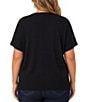 Liverpool Los Angeles Plus Size Knit Jersey V-Neck Short Dolman Sleeve Step Hem Sweater - Image 6