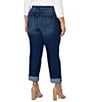 Color:Bartlett - Image 2 - Plus Size Marley Rolled Hem Girlfriend Jeans