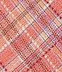 Liverpool Los Angeles Plus Size Multi Plaid Crew Neck Short Sleeve Front Twist Top, Color:Clementine Multi Plaid - Image 4
