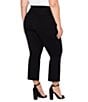 Color:Black - Image 2 - Plus Size Stella Kick Flare Pull-On Crop Pants