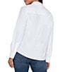 Liverpool Los Angeles Plus Size Tech Knit Poing Collar Long Sleeve Button-Front Shirt - Image 2
