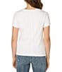 Color:White - Image 2 - Scoop Neck Short Sleeve Relax Fit Tee