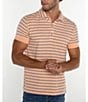 Color:Nectar - Image 3 - Short Sleeve Striped Polo Shirt