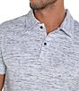 Color:Porcelain - Image 4 - Space-Dye Short Sleeve Polo Shirt