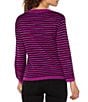 Liverpool Los Angeles Space-Dye Stripe Crew Neck Long Sleeve Sweater - Image 2