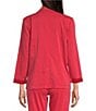 Color:Berry Blossom - Image 2 - Stretch Sateen Notch Lapel Fitted Blazer