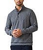Color:Indigo Stripe - Image 3 - Striped Mock Neck Pullover