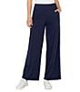 Liverpool Los Angeles Tech Knit Wide Leg Mid Rise Pants, Color:Navy - Image 1