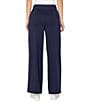 Liverpool Los Angeles Tech Knit Wide Leg Mid Rise Pants, Color:Navy - Image 2