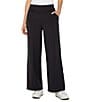 Liverpool Los Angeles Tech Knit Wide Leg Mid Rise Pants, Color:Black - Image 1