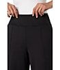Liverpool Los Angeles Tech Knit Wide Leg Mid Rise Pants, Color:Black - Image 3