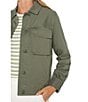 Liverpool Los Angeles Twill Point Collar Cargo Jacket, Color:Martini Olive - Image 3