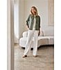 Liverpool Los Angeles Twill Point Collar Cargo Jacket, Color:Martini Olive - Image 6