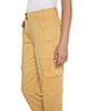 Color:Flaxen Gold - Image 4 - Utility Pocket Mid Rise Crop Pants