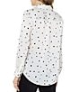 Color:All Over Dotted Vanilla - Image 2 - Woven Dotted Print Point Collar Long Sleeve Button Front Shirt