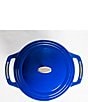 Lodge Cast Iron USA Enameled Round Dutch Oven- 6 Quart, Color:Blue - Image 2