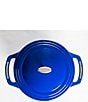 Color:Blue - Image 2 - USA Enameled Round Dutch Oven- 6 Quart