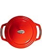 Lodge Cast Iron USA Enameled Round Dutch Oven, 6 Qt., Color:Red - Image 2