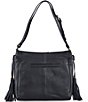 Color:Black - Image 2 - Grayson Leather Shoulder Bag