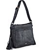 Color:Black - Image 4 - Grayson Leather Shoulder Bag