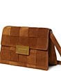 Loeffler Randall Delphine Suede Woven Crossbody Bag, Color:Cacao - Image 4