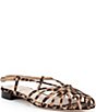 Loeffler Randall Devon Leopard Print Caged Toe Flats - Image 1