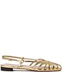 Loeffler Randall Devon Metallic Leather Caged Toe Flats - Image 2