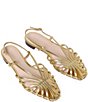 Loeffler Randall Devon Metallic Leather Caged Toe Flats - Image 3