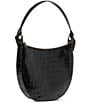 Loeffler Randall Harlow Croc Shoulder Bag, Color:Ebony/Gold - Image 3
