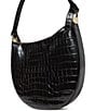 Loeffler Randall Harlow Croc Shoulder Bag, Color:Ebony/Gold - Image 4