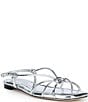 Loeffler Randall Karly Metallic Flat Strappy Sandals - Image 1