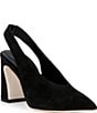 Loeffler Randall Katerina Suede Block Heel Slingback Pumps - Image 1