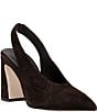 Loeffler Randall Katerina Suede Block Heel Slingback Pumps - Image 1