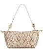 Loeffler Randall Kiri Snake Print Multi Ring Dumpling Drawstring Pouch Clutch Bag - Image 2
