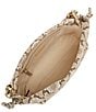Loeffler Randall Kiri Snake Print Multi Ring Dumpling Drawstring Pouch Clutch Bag - Image 3