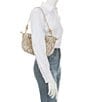 Loeffler Randall Kiri Snake Print Multi Ring Dumpling Drawstring Pouch Clutch Bag - Image 4