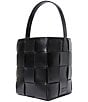 Loeffler Randall Laith Woven Drawstring Bucket Bag, Color:BLACK - Image 4