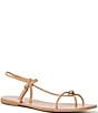 Loeffler Randall Lara Leather Hardware Ankle Strap Flat Sandals - Image 1