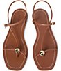 Loeffler Randall Lara Leather Hardware Ankle Strap Flat Sandals - Image 5