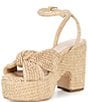 Loeffler Randall Liza Raffia Ankle Strap High Heel Platform Sandals - Image 5