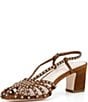 Loeffler Randall Priscilla Suede Caged Studded Slingback Block Heel Pumps - Image 4